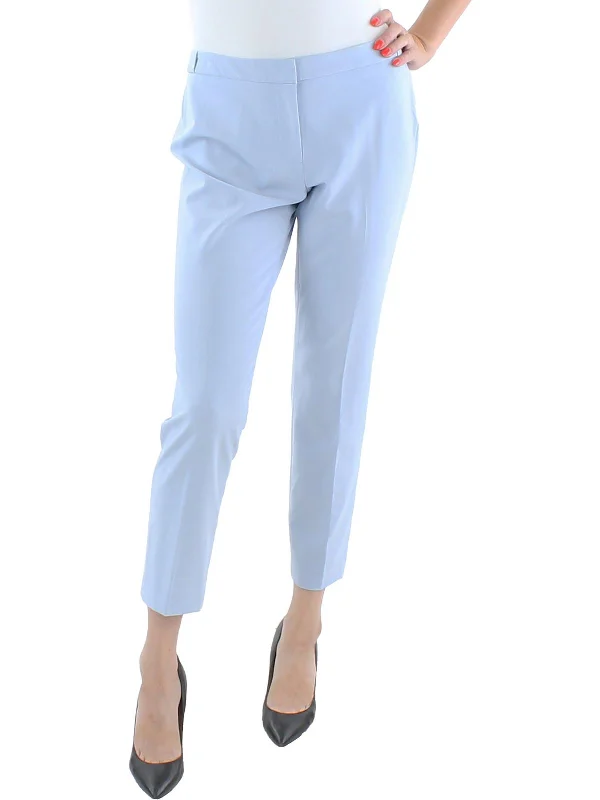 Petites Womens Tapered Leg Ankle Suit Pants